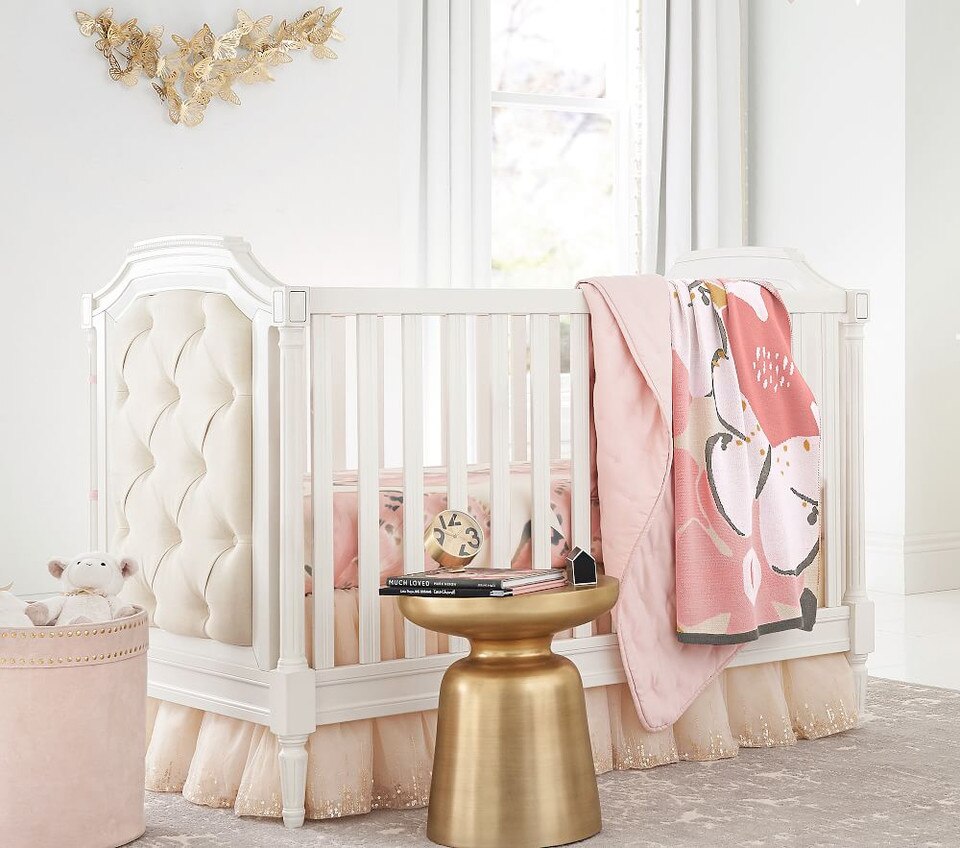 Blythe Upholstered Convertible Cot Pottery Barn Kids Australia
